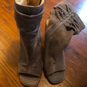 Gray boots